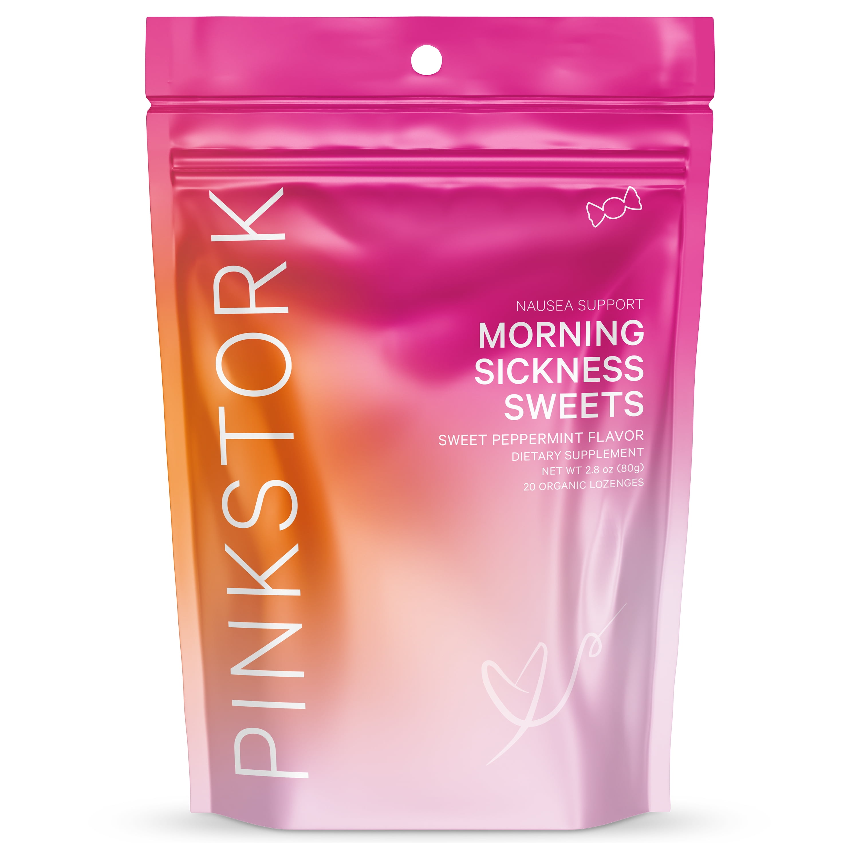 Pink Stork Morning Sickness Sweets, Pregnancy Nausea Relief, Peppermint