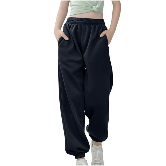 Girl Sweatpants Drawstring Jogger Sweatpants Girls Solid Pants Youth Sweatpants Girl Clothes Size 7-8 Years Girls Fashion