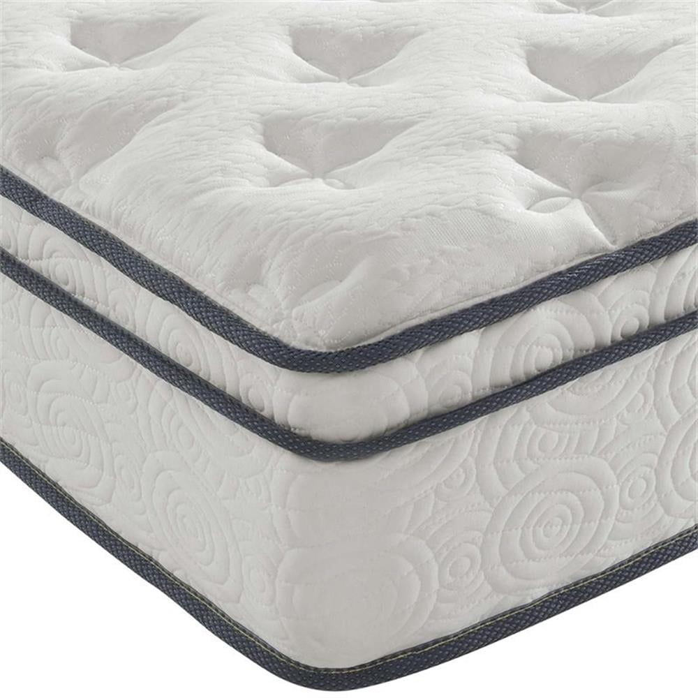 Pemberly Row 10" Modern Innerspring and Foam King Mattress in White