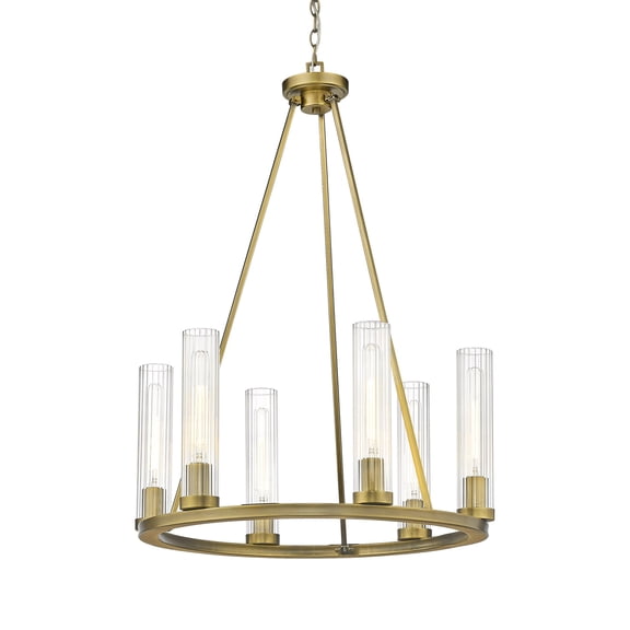 3031-6RB-Z-Lite-Beau - 6 Light Chandelier In Transitional Style-36 Inches Tall and 26 Inches Wide -Traditional Installation
