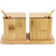 thumbnail image 1 of Totally Bamboo Especiero/Salsero doble con cucharas de Bambú Totally Bamboo 208564, 1 of 3