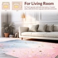 thumbnail image 2 of ODIKA 8'x10' Machine Washable Non-Slip Area Rug, Whimsical Pastel Galaxy Fantasy Pink High Traffic Rug, Pink, 125799, 2 of 7