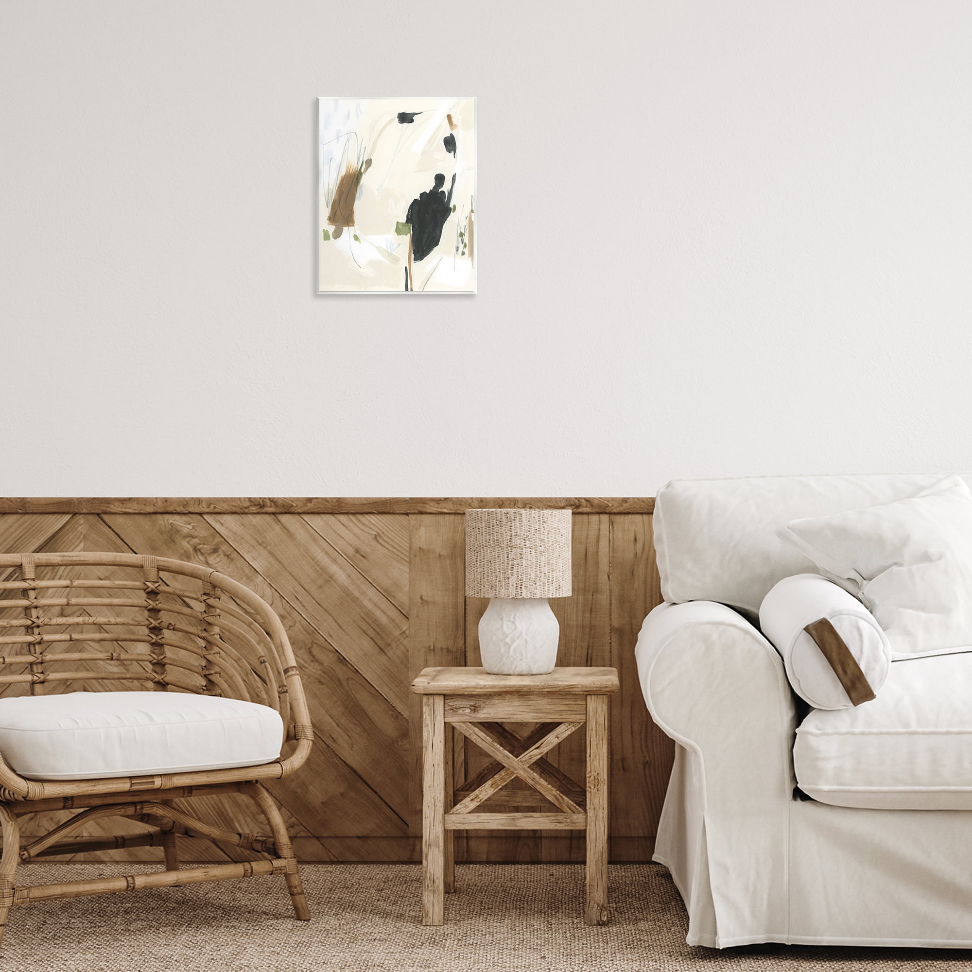 Stupell Industries Subdued Neutral Abstract Abstract Painting Unframed Art Print Wall Art, 11 x 14