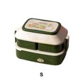thumbnail image 4 of Advancent Fiambrera Lovely Home Office School Compartimentos de doble capa Microondas Bento Cajas de almacenamiento Contenedores de conservación Cocina y Comedor Verde S, 4 of 6