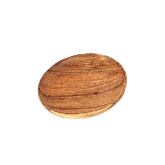 1pcs Round Small Wooden Plate Tableware Kitchen Bread Fruit Dessert Solid Wood Snack Tray Japanese Style Home Trinket Dishes