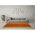 thumbnail image 3 of Ahgly Company Machine Washable Indoor Rectangle Abstract Yellow Contemporary Area Rugs, 4' x 6', 3 of 4
