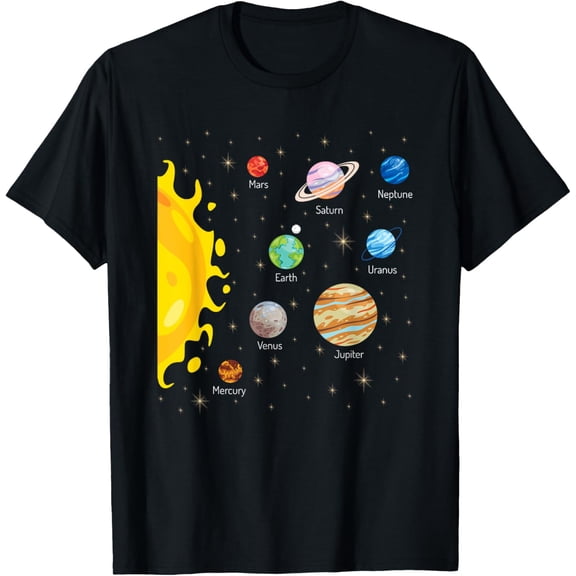 Solar System Planets Science Space Astrology Universe Galaxy T-Shirt