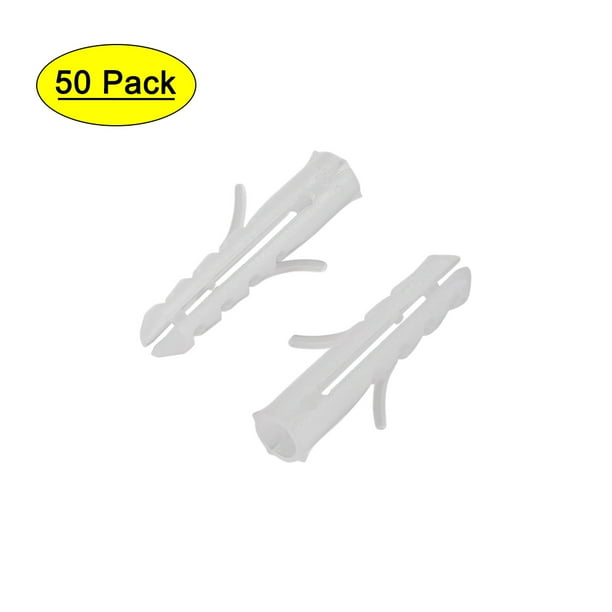 Tubo de expansión de plástico blanco Uxcell 4x20mm 50 paquetes