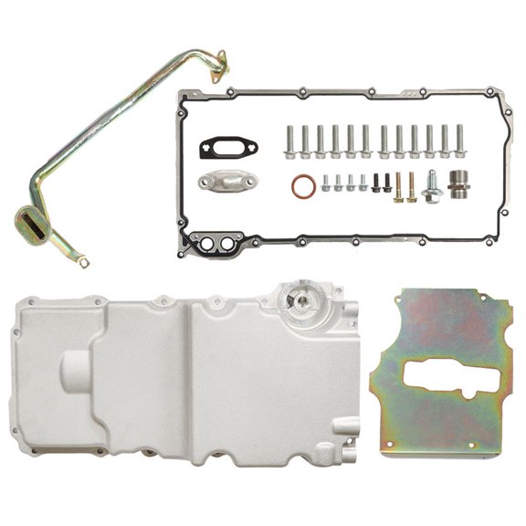 Aluminum Oil Pan Kit Fit for Chevrolet Camaro Impala Pontiac Firebird LS1 LS2 LS3 5.0L 5.7L 6.0L Engines