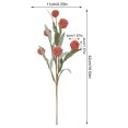 thumbnail image 2 of Artificial Silk Flowers Home Decor Fall Flowers Artificial for Decoration 17 Inch Artificial Flower Stems for Vase Fall Floral Arrangements Orange Fall Decor for Home, 1 Pack, 2 of 7