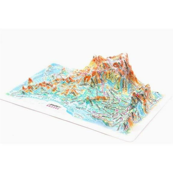 TestPlay 3455 Russia Raised Relief Map, Rubberized Foam Backing Plus Magnet - Souvenir Size