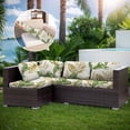 thumbnail image 3 of TOPCHANCES 8 Pcs Patio Stretch Sofa Cushion Covers Outdoor Cushion Covers Replacement with Elastic Bottom, Couch Slipcover Sofa Seat Covers Patio Furniture Protector, Leaves, 3 of 25