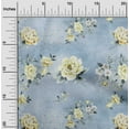 thumbnail image 2 of oneOone Polyester Spandex Grayish Blue Fabric Floral Floral With Texture Sewing Material Print Fabric By The Yard 56 Inch Wide, 2 of 5