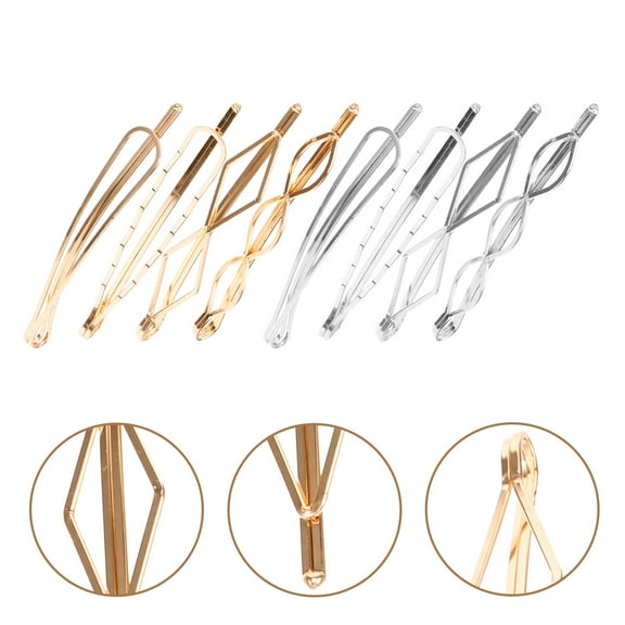 LOLIPPYY Golden Metal Bobby Pins for Women Hair Styling Accessories, Set of 16 Pieces
