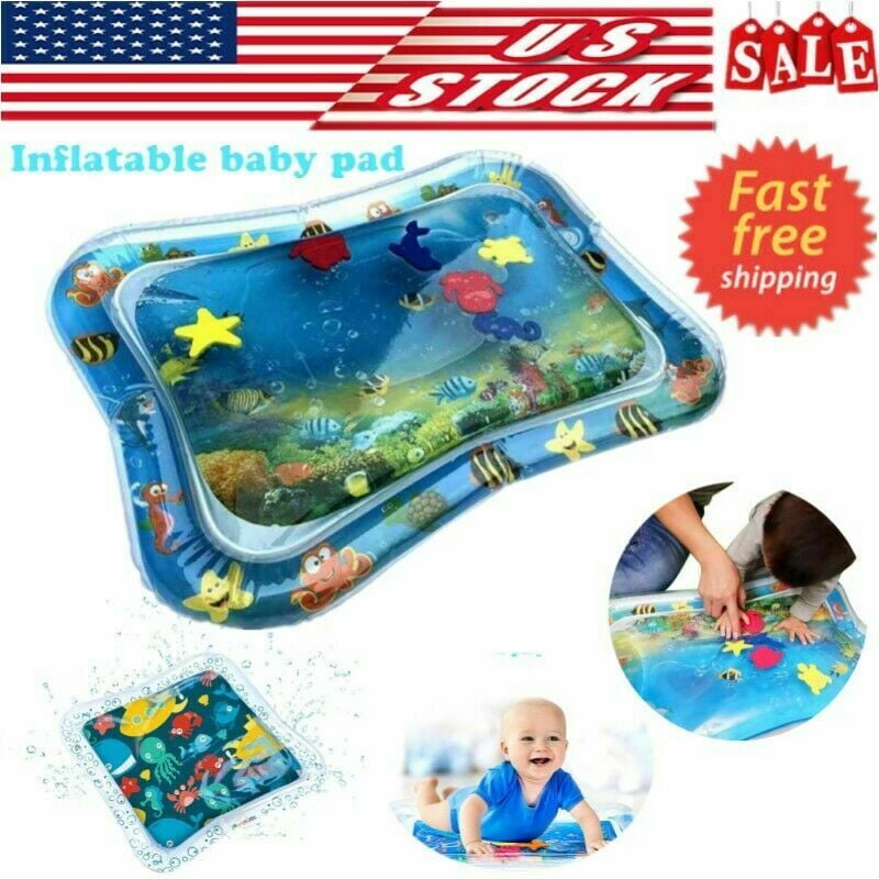 Inflatable Baby Water Mat Novelty Play for Kids Children Infants Tummy Time Water Mat Playmat Gift