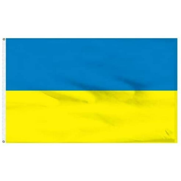 Strawbarry 2x3 Pied Ukraine Drapeau Maison Bannière Ukrainien Drapeau de Fierté Drapeau Extérieur en Laiton Oeillets Super Polyester Premium Résistant à la Décoloration