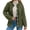 Army green, variant on Long Sleeve Button Down Women Solid Casual Cable Knit Cardigan Coat