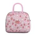 thumbnail image 2 of Sac à Lunch Mignon pour Amateurs de Fraises Design Fruits et Fleurs Kawaii Sac Isotherme Réutilisable, 2 of 6