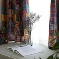 Xiao Hua Vintage Patchwork Cotton Linen Window Curtain Panel Rod Pocket ...