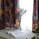 thumbnail image 4 of Xiao Hua Cortina de lino y algodón con diseño de patchwork vintage, con bolsillo para barra, estilo bohemio, para oscurecer la habitación, 1 pieza (140 x 200 cm), patchwork, 4 of 5
