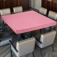 thumbnail image 1 of 2Pack Picnic Table Cloth, 34"x34" Square Elastic Fitted Tablecloths, Pink, 1 of 6