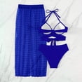 thumbnail image 5 of XIYON Bikini Sets For Women Strapless Bathing Suit Solid Color Bikinis Set 3 Pieces Backless Swimsuit High Cut Swimwear With Beach Skirt For Women Bathing Suit Bathing Suit 2026, 5 of 6