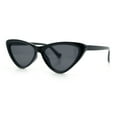 thumbnail image 5 of Womens Triangle Gothic Fashion Cat Eye Plastic Retro Sunglasses All Black, 5 of 8