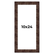 10x24 Frame Brown Burl Real Wood Picture Frame Width 1.625 Inches | Interior Frame Depth 0.5 Inches