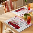 thumbnail image 4 of Love Never Fails Placemats Set of 4, Valentine's Day Love Red Truck Board Non-Slip Place Mats Washable Table Mats for Kitchen Dining Table Decorations Indoor/Outdoor, 4 of 9