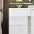 thumbnail image 4 of Merluxy Modern Nightstand Set of 2 with Drawers,High Gloss UV Finish Storage Table for Bedroom,White, 4 of 8