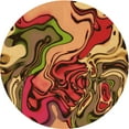 thumbnail image 1 of Ahgly Company Machine Washable Indoor Round Transitional Saffron Red Area Rugs, 7' Round, 1 of 7