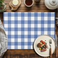 thumbnail image 2 of Placemats Set of 4, Buffalo Plaid Blue Check Place Mats Farmhouse Style Tablemats Washable Placemat Table Decoration for Kitchen Table Dinner Party Home Decor Indoor Outdoor 13x19 Inch, 2 of 9