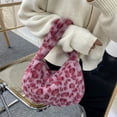 thumbnail image 2 of LHSHID Underarm Bag Check Tote Crossbody Bags Versatile Fashion Luxury Designer Handbag Vintage Plush Leopard Womens Trend Female, 2 of 6