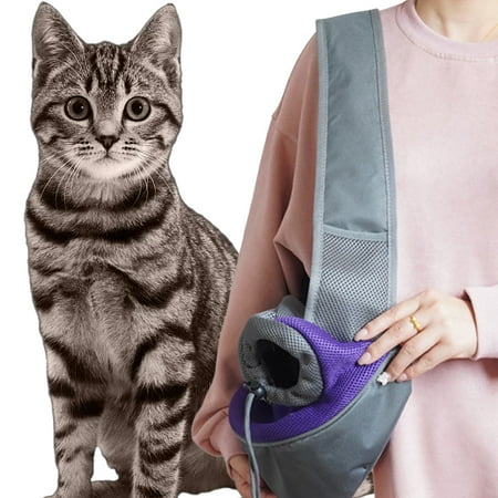 Kkkded Pet Dog Sling Carrier  Puppy Pet Mesh Slings Bag for Small Dogs Cats Satchel Carriers with Adjustable Strap Doggie Crossbody for Outdoor Travel