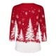 thumbnail image 4 of Fiudx Ofertas y Liquidaciones Blusa de Manga 3/4 Corta Estampada a La Moda para Mujer, Blusa Informal con Cuello Redondo, 4 of 5