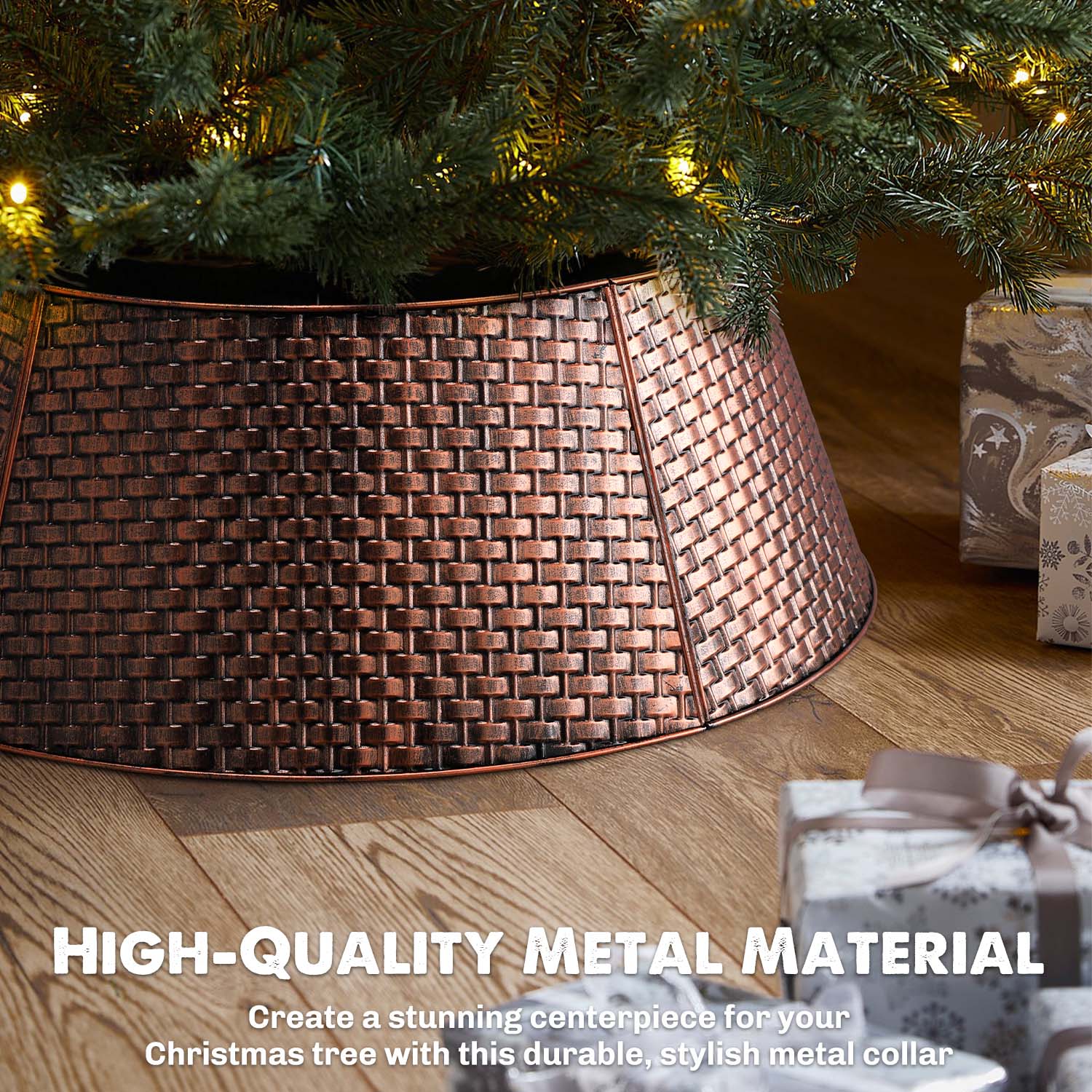 Ayieyill 28 Inch Metal Christmas Tree Collar photo 3