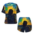 thumbnail image 5 of Lsque Abstract Starry Sky Women's Short-Sleeved Pajama Set - 2 Piece Soft and Lightweight Sleepwear Set-XX-Large, 5 of 9