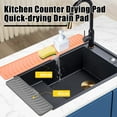 thumbnail image 3 of Silicone Drain Pad Faucet Mat Anti-Slip Quick Drying Soap Sink Mat Spill-Proof Countertop Protector Kitchen Utensil Holder, 3 of 7