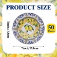thumbnail image 2 of NUMONE 50 Pcs 7 inch Paper Dessert Plates (Capri Lemon), 2 of 7