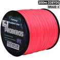 thumbnail image 1 of PROBEROS New 300M PE Braided Fishing Line Multicolor Multifilament Super Strong Fishing Line 6LB-80LB Applicable to Main Line Red 0.18mm-15lb, 1 of 6