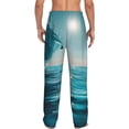 thumbnail image 7 of Salouo Turquoise Ocean Reflection Print Pajama Pants for Men, Lounge Pants Elastic Waistband Casual Men's sleepwear Loungewear Sleep Pajama Pant -XX-Large, 7 of 7