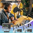 thumbnail image 2 of Live Sound Card with DJ Mixer Effects & Voice Changer, F998 Live Sound Card Audio Mixer, Sound Card for Live Streaming, 16 Special Effects Ambient Sounds, LED Light Voice Changer Sound Card(Black), 2 of 8