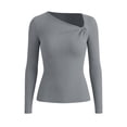 thumbnail image 3 of yillto Womens Ribbed Top Lightweight Sweaters Fashion Slim Long Sleeve Dressy Casual Pullover Tops, 3 of 7