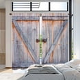 thumbnail image 3 of WNOOHIY Rustic Wooden Door Printed Light-filtering Curtains for Bedroom, Living Room,Set of 2 Panels, 3 of 5