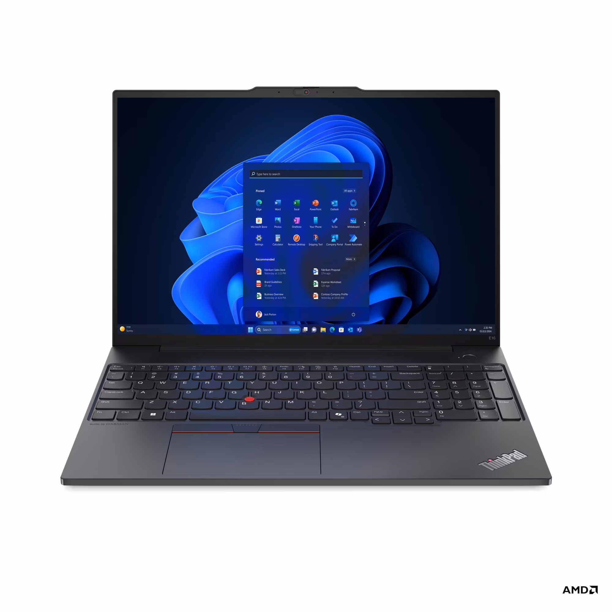 Lenovo ThinkPad E16 Gen 2 Business Laptop, 16" WUXGA IPS, AMD Ryzen 5 7535U, Windows 11 Pro, 64GB DDR5, 4TB SSD, Fingerprint, ThinkShield Security, Aluminium Case, Black