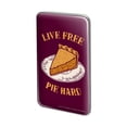 thumbnail image 1 of Live Free Pie Hard Funny Humor Metal Rectangle Lapel Hat Pin Tie Tack Pinback, 1 of 4