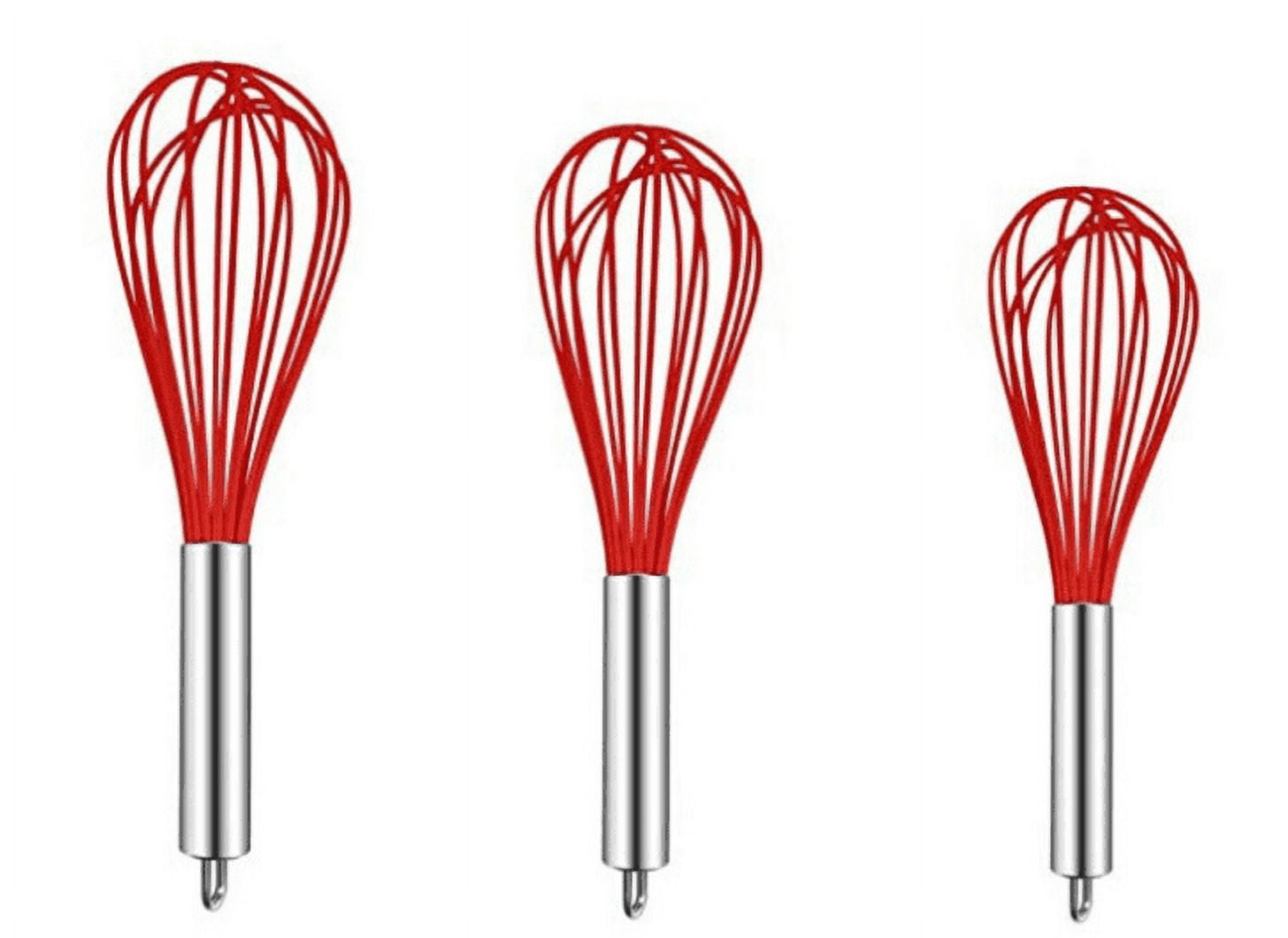 Fouet De Cuisine En Silicone - Résistant à La Chaleur, Antirayant - Poignée Ergonomique Noire - Suspendable