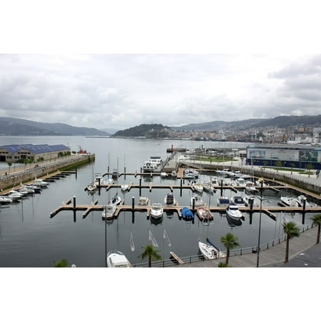 Shores City Center - LAMINATED POSTER Ria Vigo City Boats Vigo Shore Poster Print 24 x 36