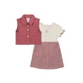 thumbnail image 2 of Little Lass Toddler Girls 2-Piece Dress and Vest Set, Sizes 2T-4T, 2 of 6