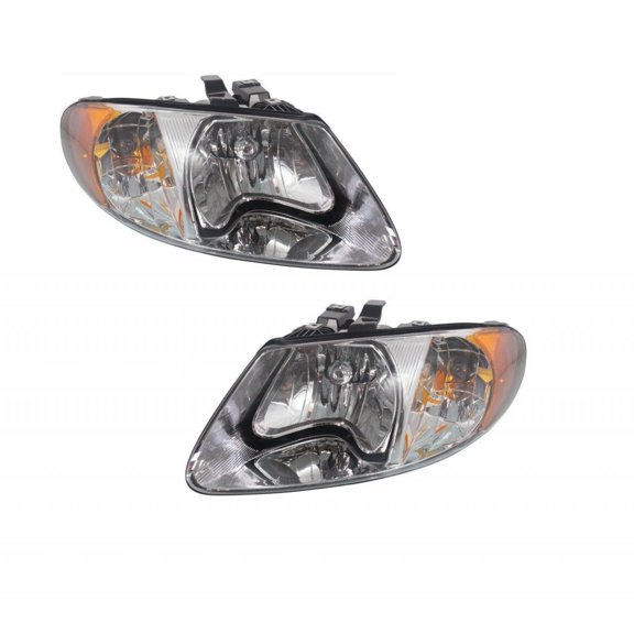 CarLights360: For 2001-2007 Dodge Caravan Headlight Assembly Driver and Passenger Side DOT Certified w/ Bulbs - Replaces CH2502129 CH2503129